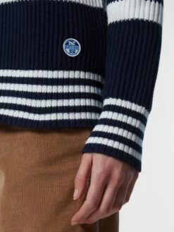 Striped Crew-neck Sweater 13 Striped Crew-neck Sweater -North Sails Apparel hi res 095459 C003 det2
