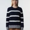 Striped Crew-neck Sweater -North Sails Apparel hi res 095459 C003 msfront1