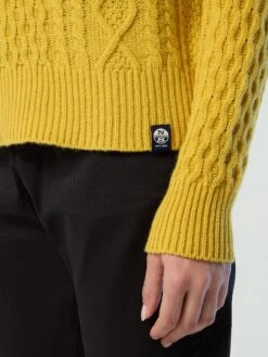 Mock-neck Aran Sweater -North Sails Apparel hi res 095464 0602 det2