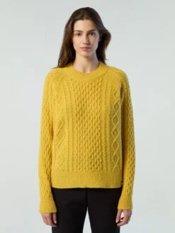 Mock-neck Aran Sweater -North Sails Apparel hi res 095464 0602 msfront1