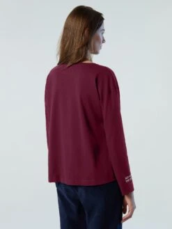 Long-sleeved T-shirt With Slogan Prints -North Sails Apparel hi res 096608 0289 msback1