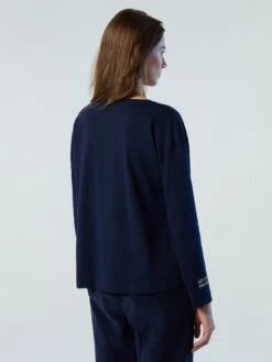 Long-sleeved T-shirt With Slogan Prints -North Sails Apparel hi res 096608 0802 msback1