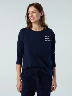 Long-sleeved T-shirt With Slogan Prints -North Sails Apparel hi res 096608 0802 msfront2