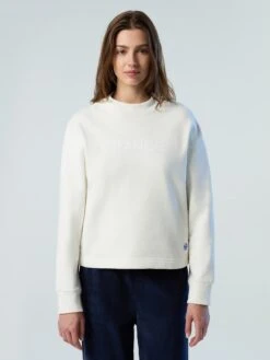 Mock-neck Slogan Sweatshirt