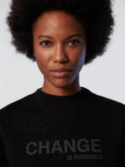 Mock-neck Slogan Sweatshirt -North Sails Apparel hi res 096617 0999 det2