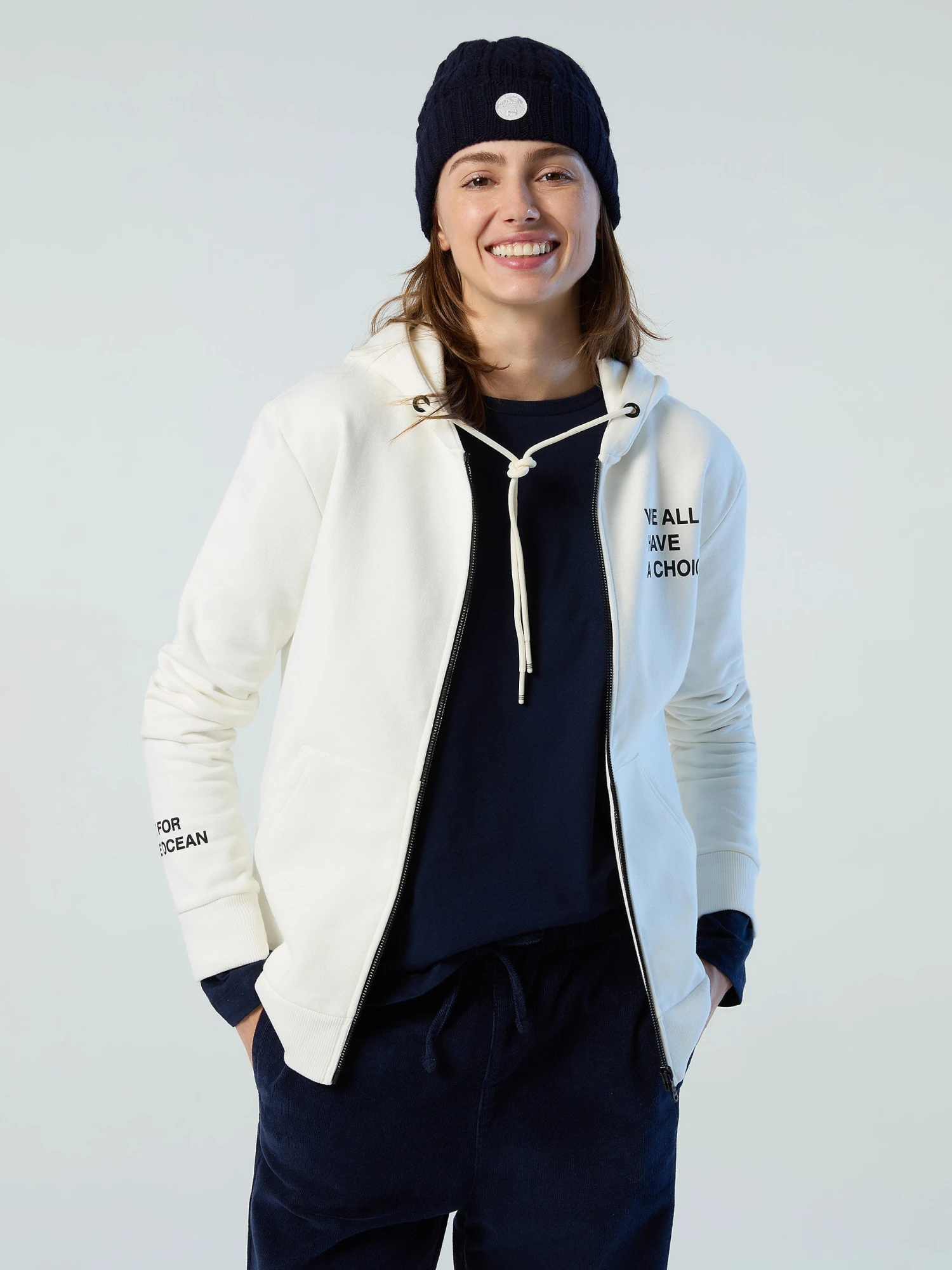 Slogan Zipper-up Hoodie 4 Slogan Zipper-up Hoodie - Image 2