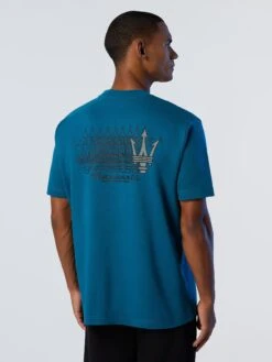 T-shirt With Speeding Trident Print -North Sails Apparel hi res 453015 0459 msback1