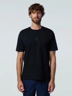 T-shirt With Speeding Trident Print -North Sails Apparel hi res 453015 0999 msfront1