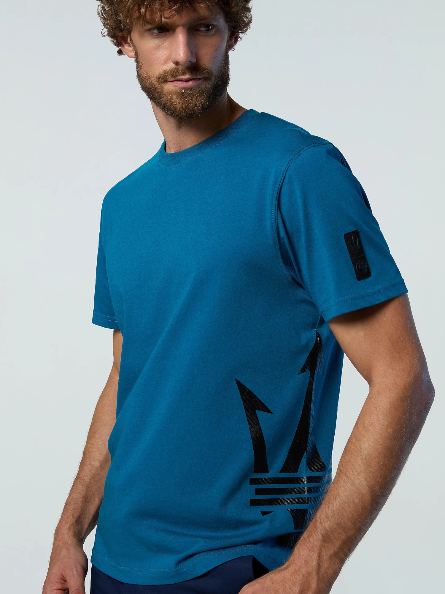 T-shirt With Half Trident Print 4 T-shirt With Half Trident Print - Image 2