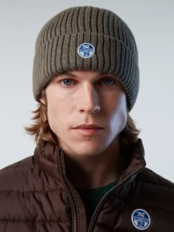 Fleece-lined Ribbed Beanie