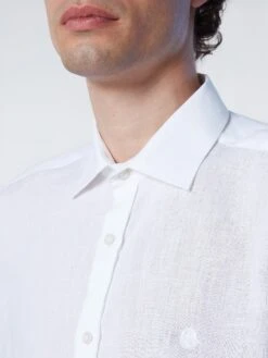 Short-sleeve Linen Shirt -North Sails Apparel hi res 664115 0101 det2