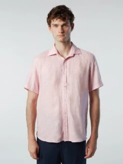 Short-sleeve Linen Shirt -North Sails Apparel hi res 664115 0166 msfront1