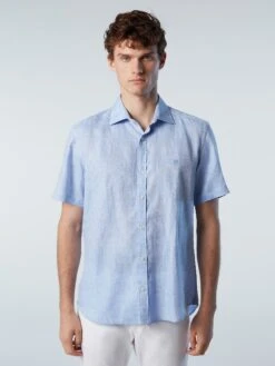 Short-sleeve Linen Shirt -North Sails Apparel hi res 664115 0757 msfront1