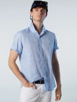 Short-sleeve Linen Shirt -North Sails Apparel hi res 664115 0757 msfront2