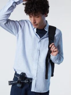 Striped Linen Shirt -North Sails Apparel hi res 664122 C001 msfront2