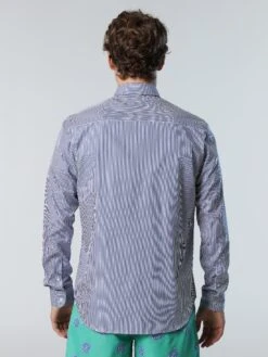 Shirt With Striped Placket -North Sails Apparel hi res 664129 C001 msback1