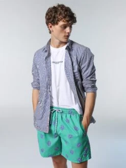 Shirt With Striped Placket -North Sails Apparel hi res 664129 C001 msfront2