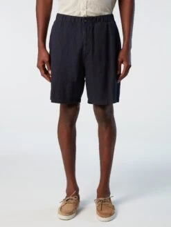 Washed Cotton-linen Shorts