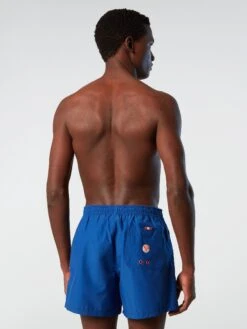 Swim Shorts With Textured Print -North Sails Apparel hi res 673538 0790 msback1