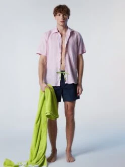 Swim Shorts With Textured Print -North Sails Apparel hi res 673538 0802 det1