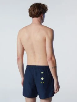 Swim Shorts With Textured Print -North Sails Apparel hi res 673538 0802 msback1