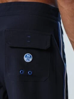 Board Shorts With Striped Sides -North Sails Apparel hi res 673539 0802 det2