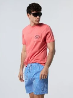 Swim Shorts With All-over Print -North Sails Apparel hi res 673574 C010 msfront2