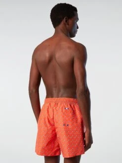 Swim Shorts With All-over Print -North Sails Apparel hi res 673574 C025 msback1