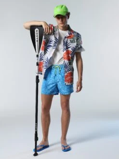 Swim Shorts With Ocean Print -North Sails Apparel hi res 673575 C037 det1