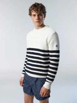 Swim Shorts With Ocean Print -North Sails Apparel hi res 673575 C064 msfront2