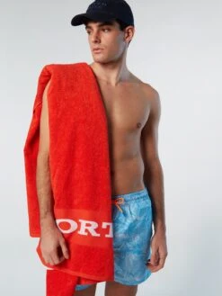 Swim Shorts With Ocean Print -North Sails Apparel hi res 673575 C065 msfront2