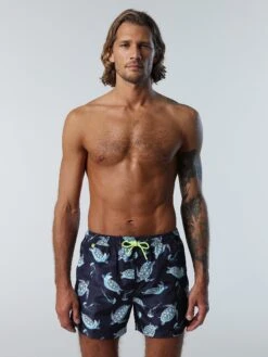 Swim Shorts With Ocean Print -North Sails Apparel hi res 673575 C069 msfront1