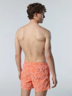Swim Shorts With Tropical Print -North Sails Apparel hi res 673586 C033 msback1