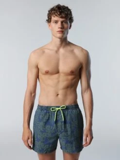 Swim Shorts With Tropical Print -North Sails Apparel hi res 673586 C034 msfront1
