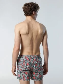 Swim Shorts With Tropical Print -North Sails Apparel hi res 673586 C035 msback1