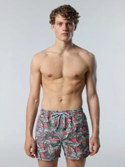 Swim Shorts With Tropical Print -North Sails Apparel hi res 673586 C035 msfront1