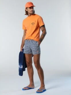 Swim Shorts With Tropical Print -North Sails Apparel hi res 673586 C039 msfront2