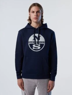 Hoodie With Maxi Logo Print -North Sails Apparel hi res 691161 0802 msfront1