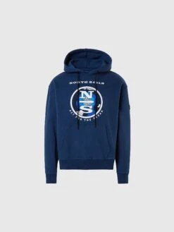 Brushed Fleece Hoodie With Graphic Print 20 Brushed Fleece Hoodie With Graphic Print -North Sails Apparel hi res 691166 0823 psfront1