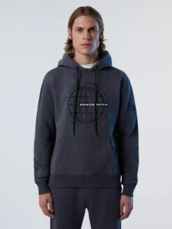 Brushed Fleece Hoodie With Graphic Print 21 Brushed Fleece Hoodie With Graphic Print -North Sails Apparel hi res 691166 0952 msfront1