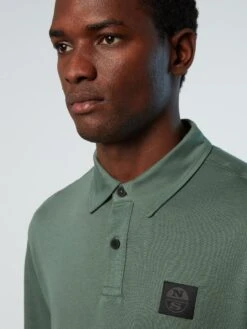 Cotton And Tencel Polo Shirt -North Sails Apparel hi res 692404 0813 det2