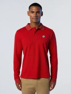Long-sleeved Polo Shirt -North Sails Apparel hi res 692425 0237 msfront1
