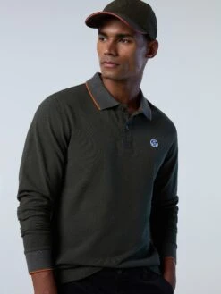 Long-sleeved Polo Shirt -North Sails Apparel hi res 692425 0437 msfront2