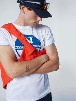 T-shirt With Maxi Logo Print -North Sails Apparel hi res 692837 0101 msfront2