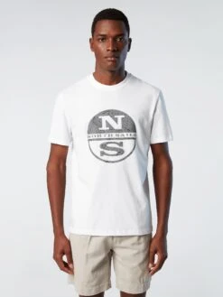 T-shirt With Reflective Logo -North Sails Apparel hi res 692846 0101 msfront1