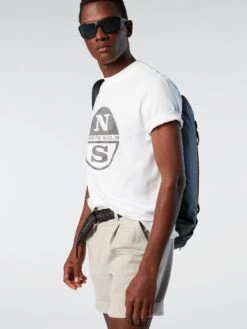 T-shirt With Reflective Logo -North Sails Apparel hi res 692846 0101 msfront2
