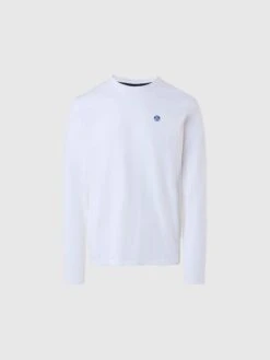 Long-sleeved T-shirt With Logo Patch -North Sails Apparel hi res 692902 0101 psfront1