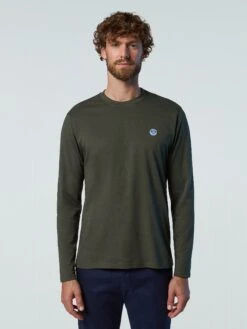 Long-sleeved T-shirt With Logo Patch -North Sails Apparel hi res 692902 0437 msfront1