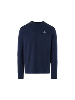 Long-sleeved T-shirt With Logo Patch -North Sails Apparel hi res 692902 0802 psfront1