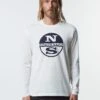 Long-sleeved T-shirt With Logo Print -North Sails Apparel hi res 692904 0105 msfront1